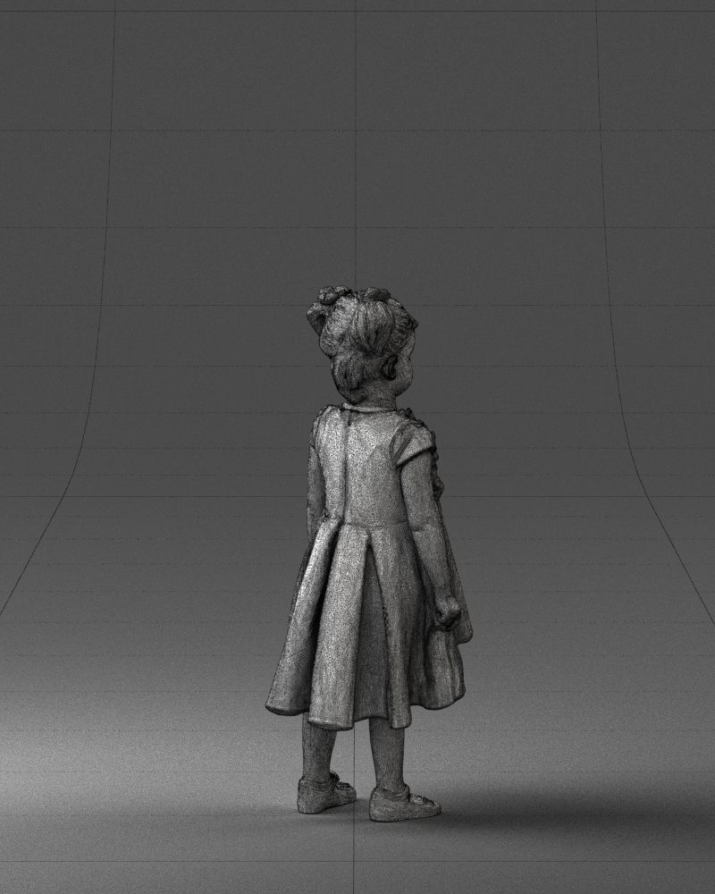 000056 Little girl in sundress 0328 3D model_17