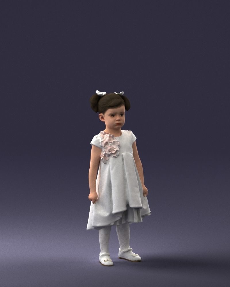 000056 Little girl in sundress 0328 3D model_6