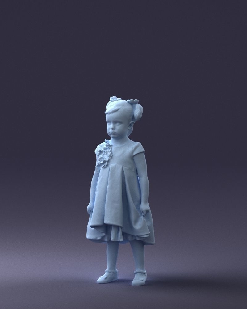 000056 Little girl in sundress 0328 3D model_31