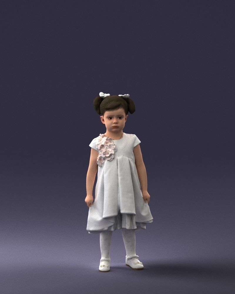 000056 Little girl in sundress 0328 3D model_3