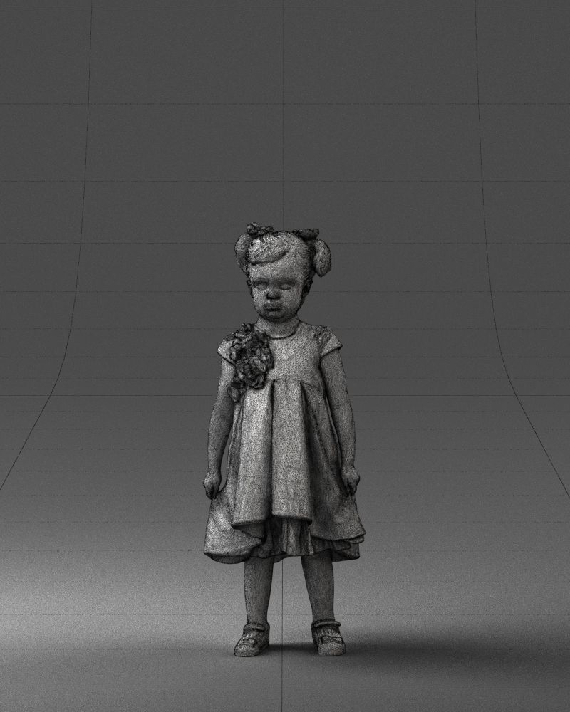 000056 Little girl in sundress 0328 3D model_35