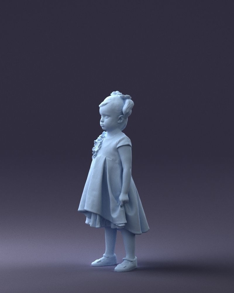 000056 Little girl in sundress 0328 3D model_28
