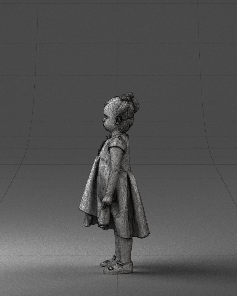 000056 Little girl in sundress 0328 3D model_26