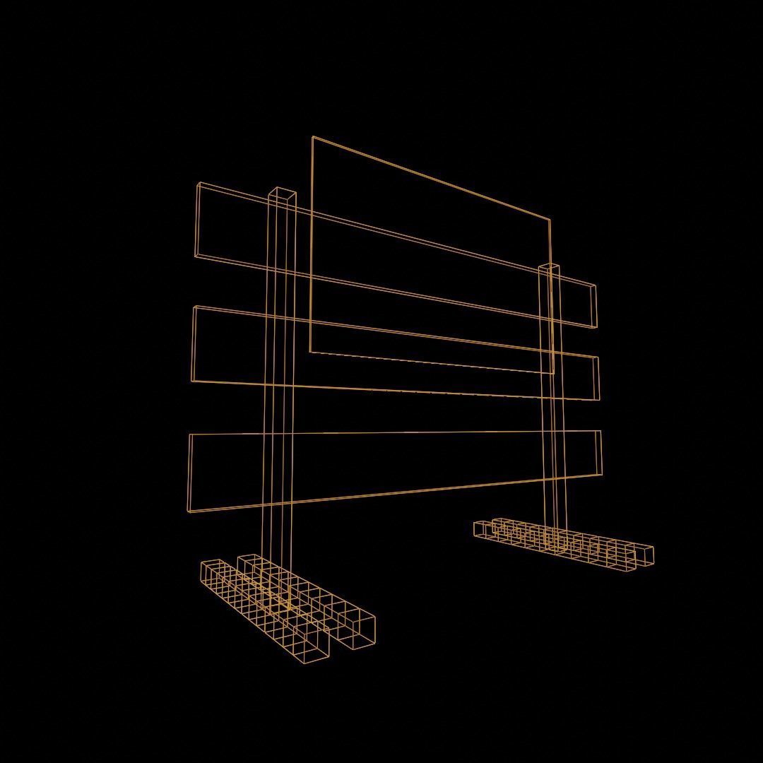 Road closed sign low poly Free low-poly 3D model_2