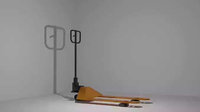 hydraulic trolley Lowpoly   Industrial Pallet Truck Trolley 