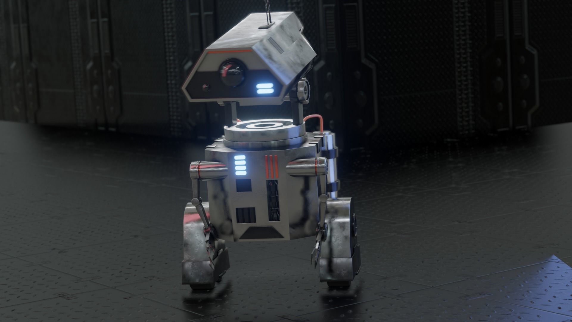 simple sci-fi robot 3D model_3