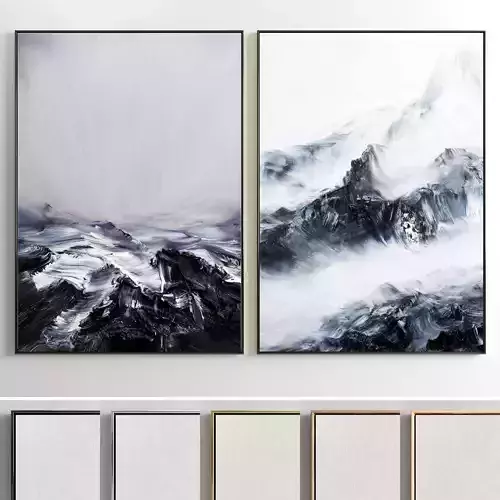 Plaster Two Photo Frame E-08