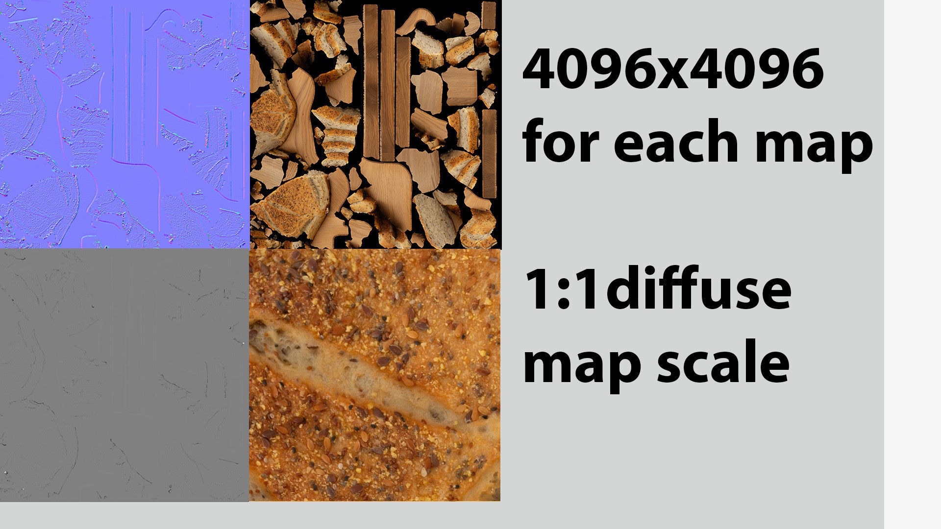 Slices of cut bread with seeds on wooden chopping board 3D model_7