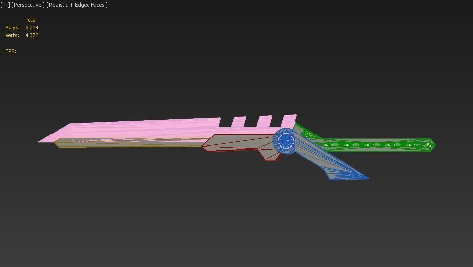 League of Legend LOL PROJECT Fiora Sword Cosplay Weapon Prop 3D print model_10