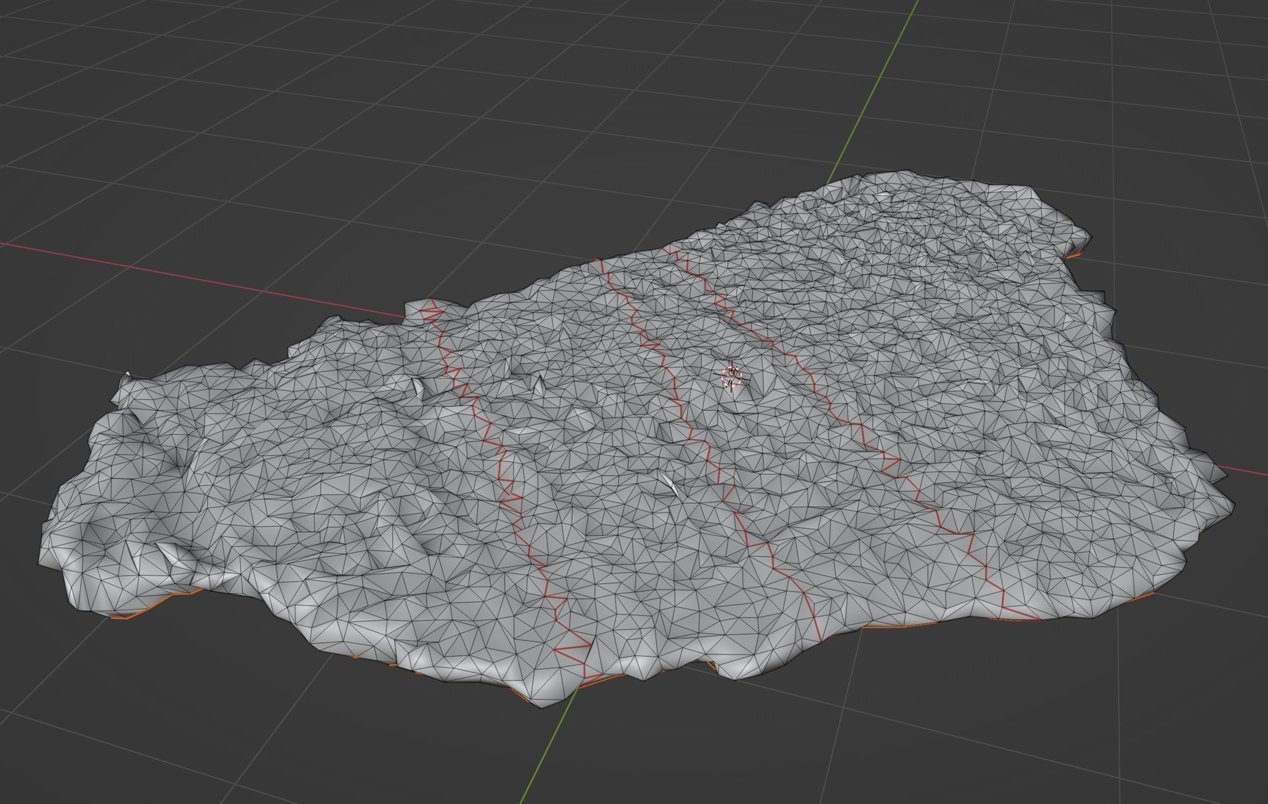 Photoscan of fresh smashed pork meat Low-poly 3D model_4