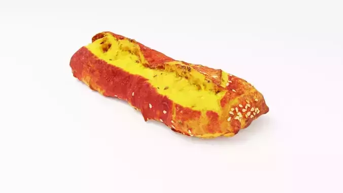 Baguette with turmeric and sesame