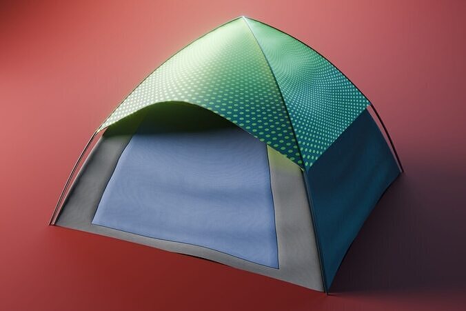Modern Camping Tent Free 3D model