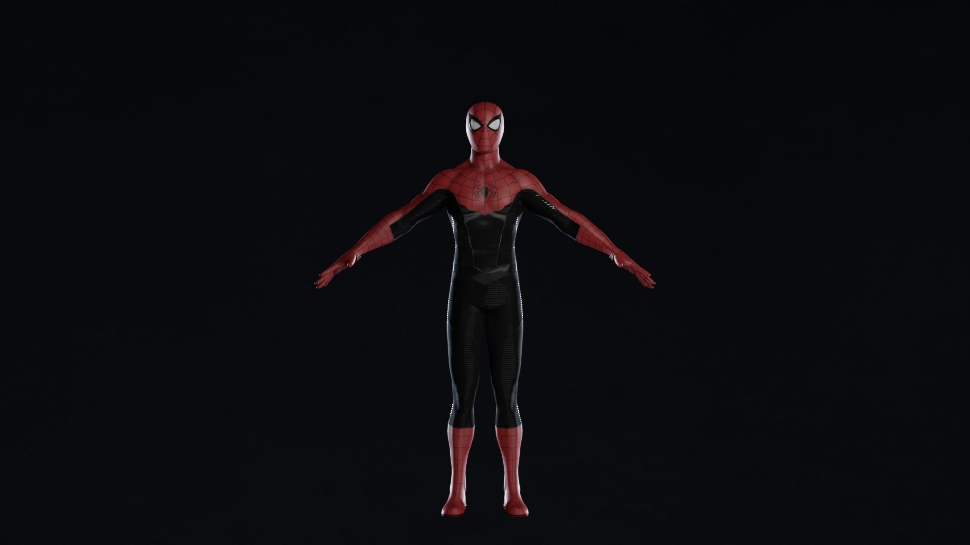 SpiderMan Custom Suit Third-Level Combat Suit Low-poly 3D model_2