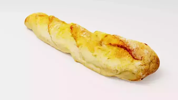 Baguette or French bread with cheese