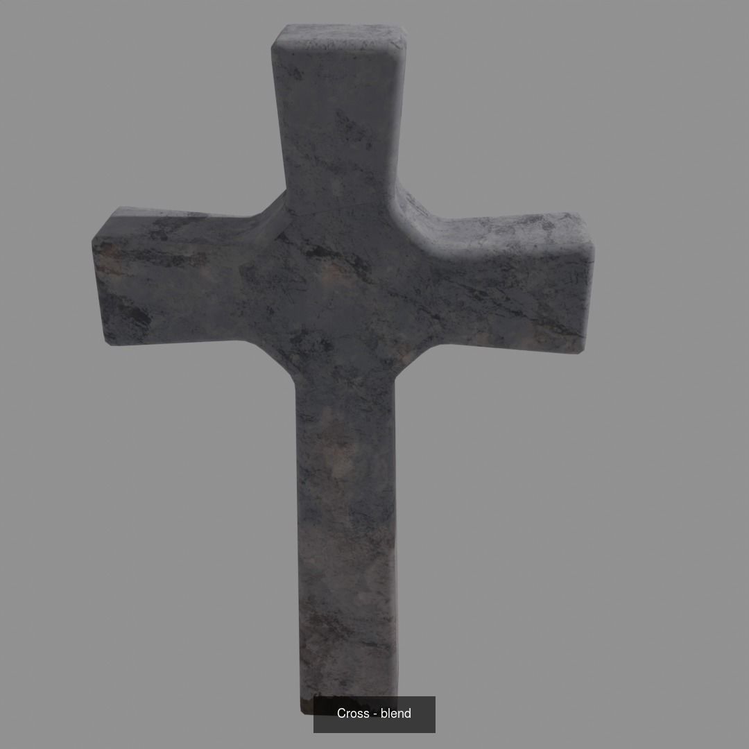 Cementery grave set 3D Model Collection_6