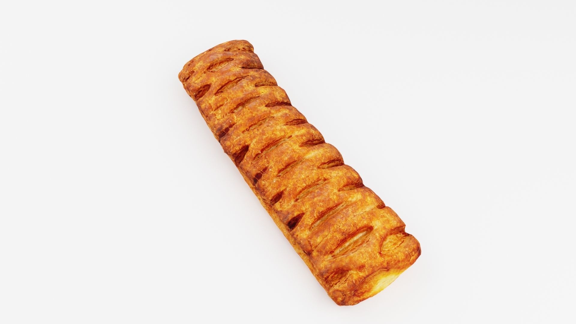 Cheese stick bun loaf or roll 3D model_3