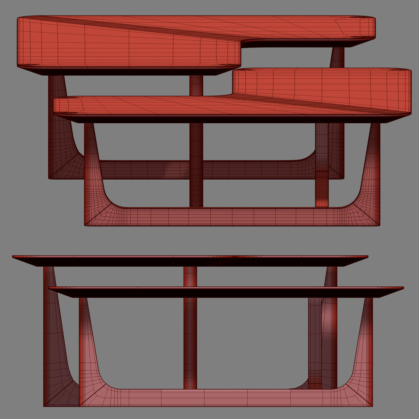 Coffee table Pollus Moveis Mara 3D model_3