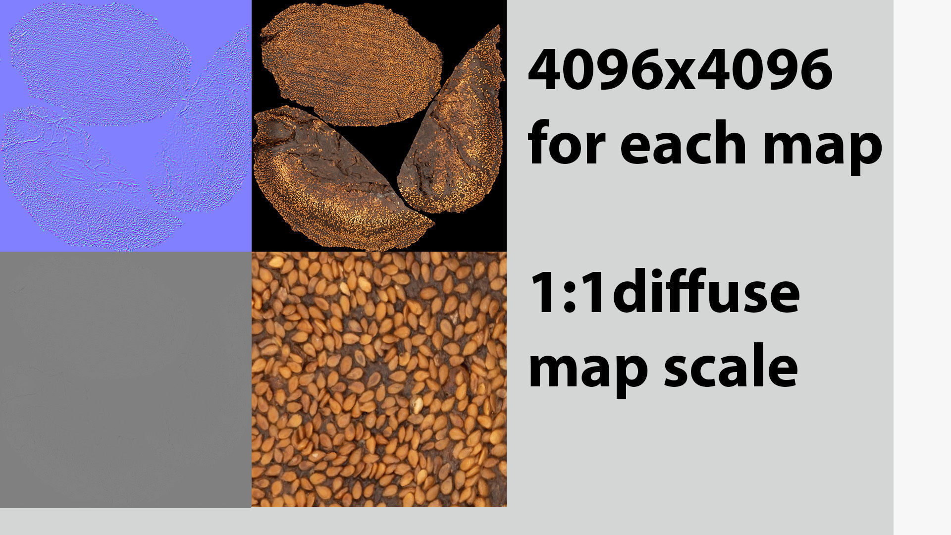 Black or dark bread with sesame seeds icing 3D model_7