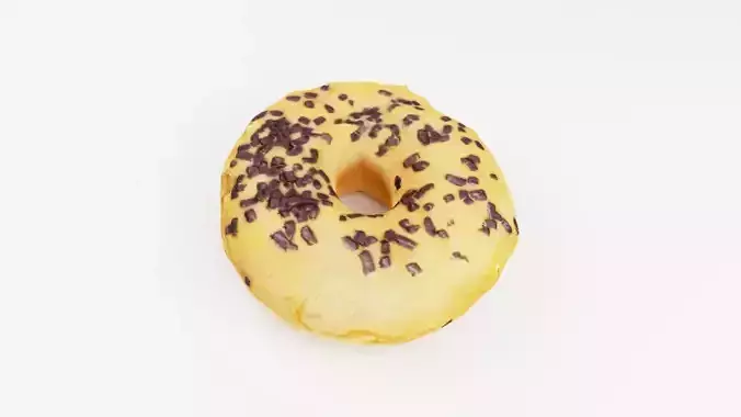 Doughnut glazed with colorful glazing and chocolate