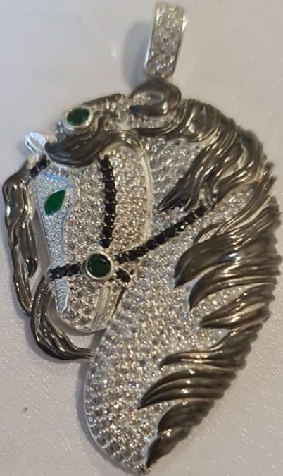 horse necklace 3D model_2