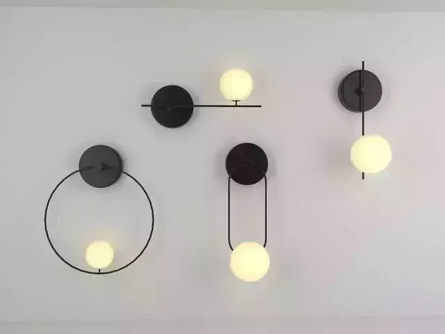 Wall lamps of various shapes 