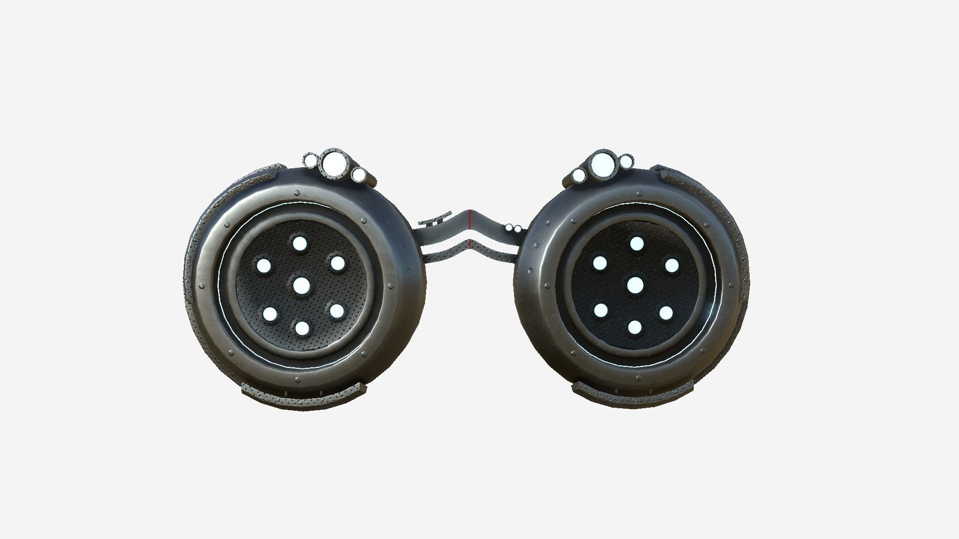 SciFi Glasses G01 Dark Steel - Character Design Fashion Low-poly 3D model_1