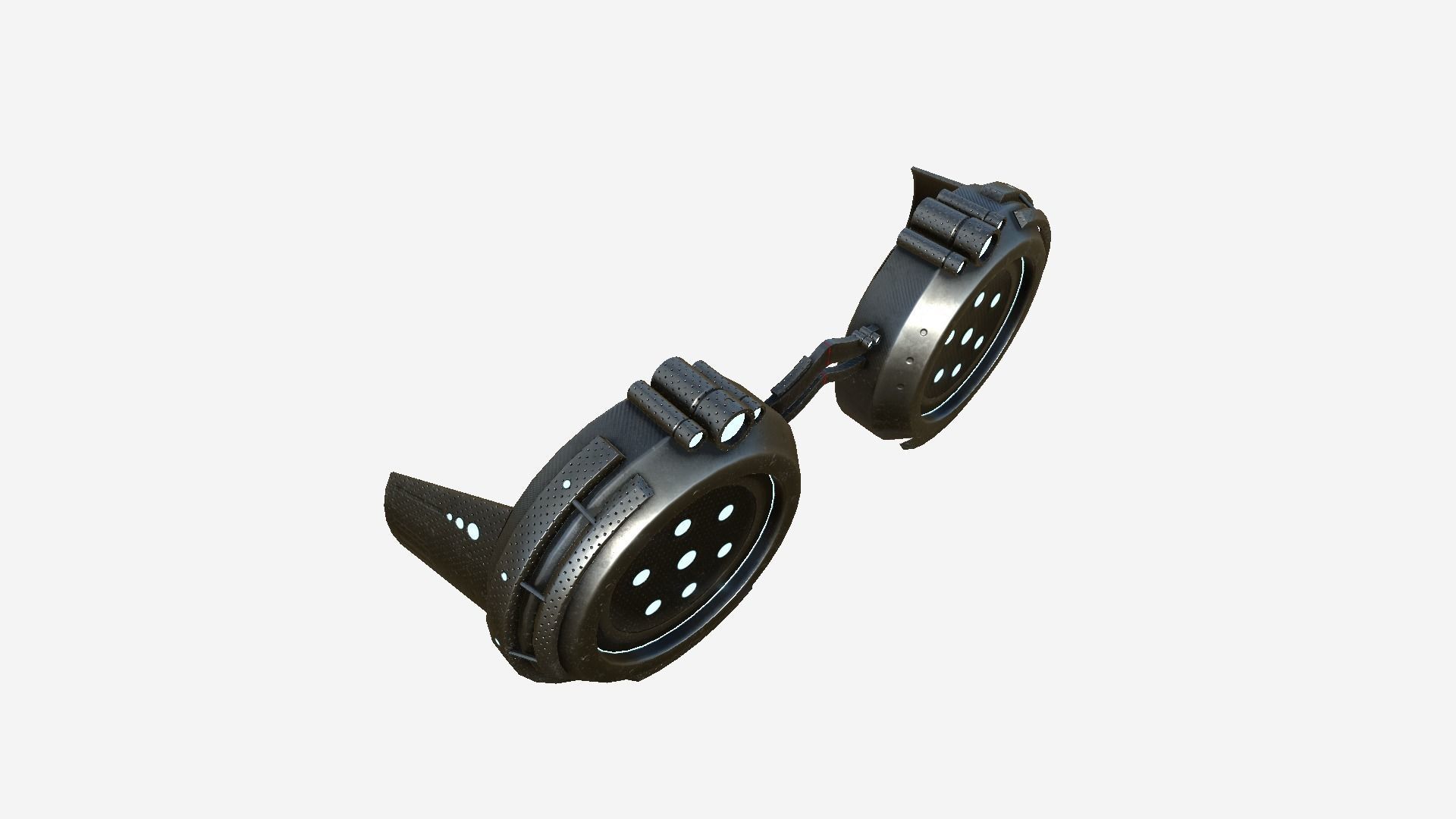 SciFi Glasses G01 Dark Steel - Character Design Fashion Low-poly 3D model_3