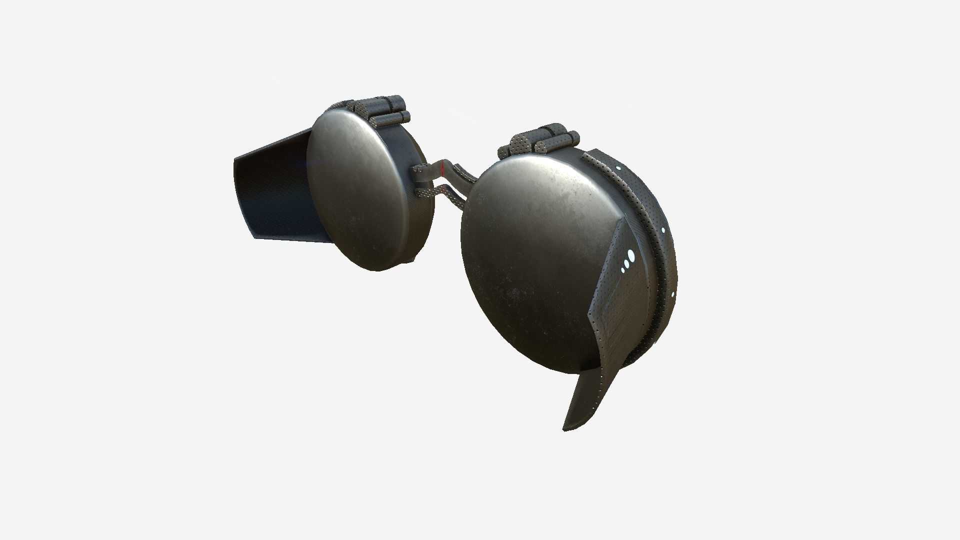 SciFi Glasses G01 Dark Steel - Character Design Fashion Low-poly 3D model_4