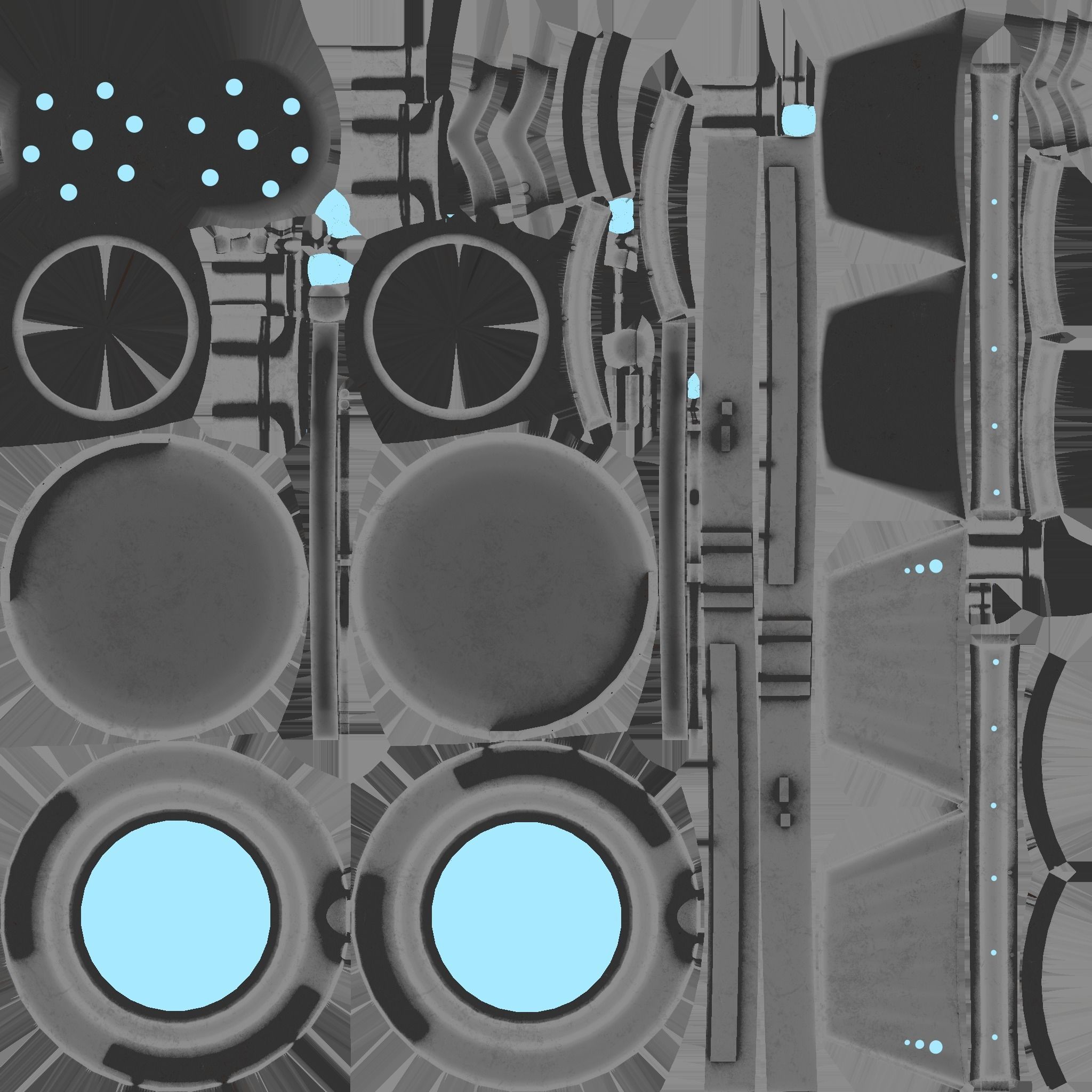 SciFi Glasses G01 Dark Steel - Character Design Fashion Low-poly 3D model_19