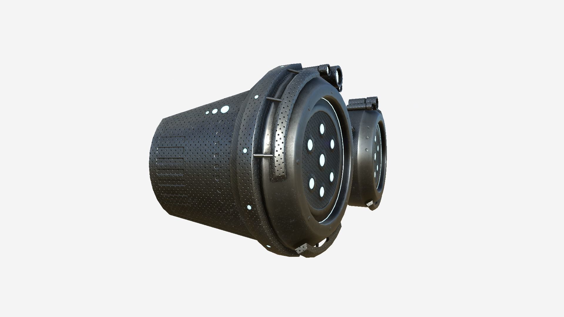 SciFi Glasses G01 Dark Steel - Character Design Fashion Low-poly 3D model_2