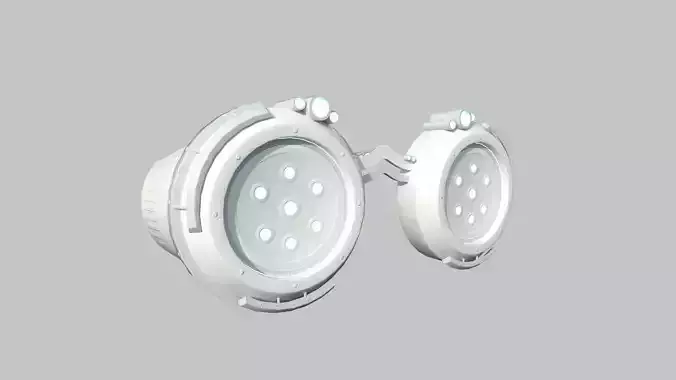 SciFi Glasses G02 White - Character Design Fashion Low-poly 3D model