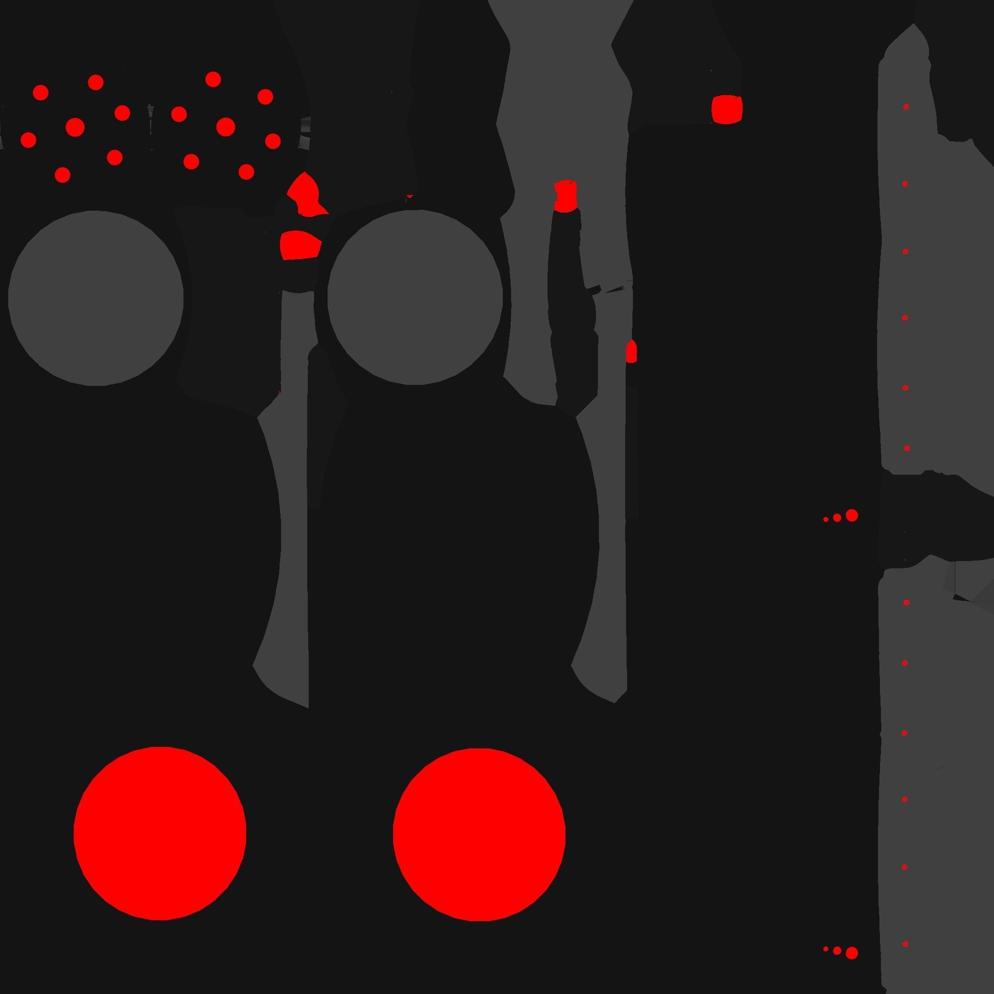 SciFi Glasses G03 Black Red - Character Design Fashion Low-poly 3D model_18