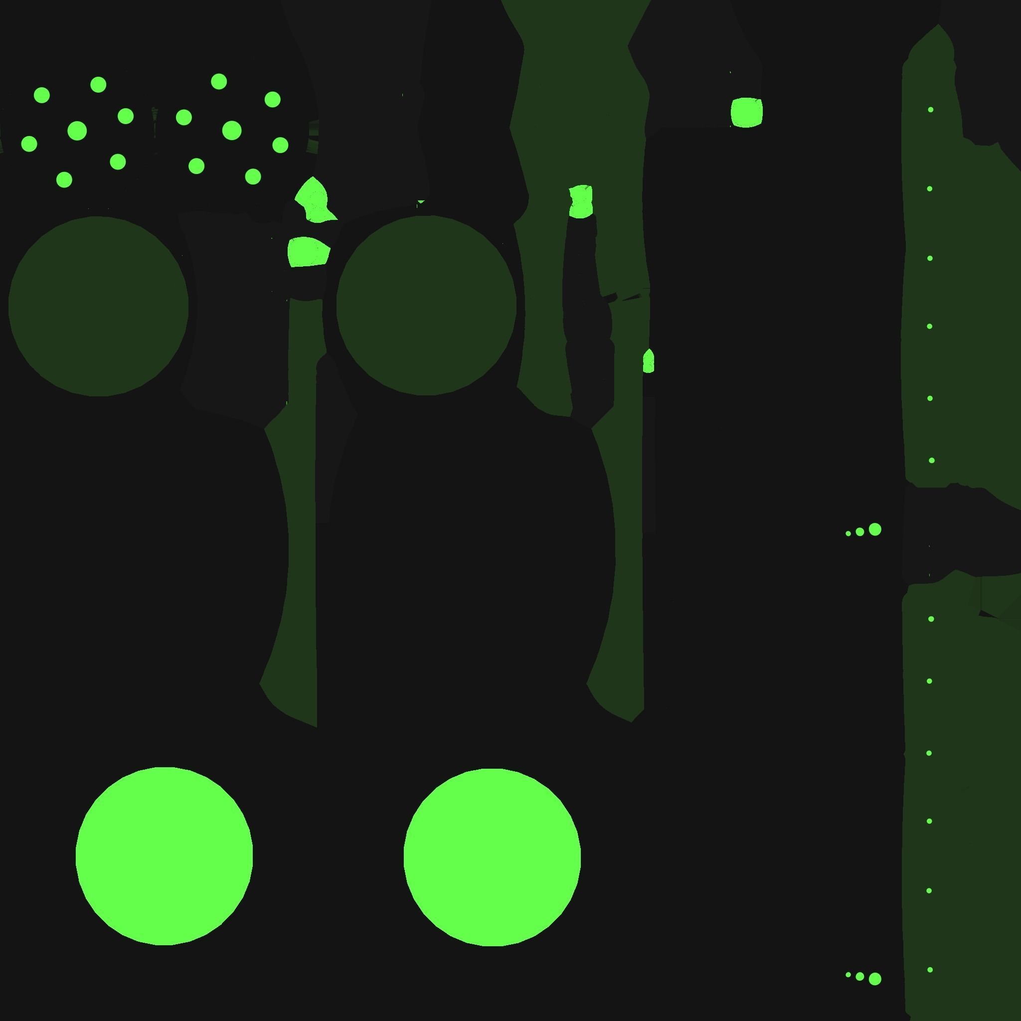 SciFi Glasses G04 Black Green - Character Design Fashion Low-poly 3D model_19