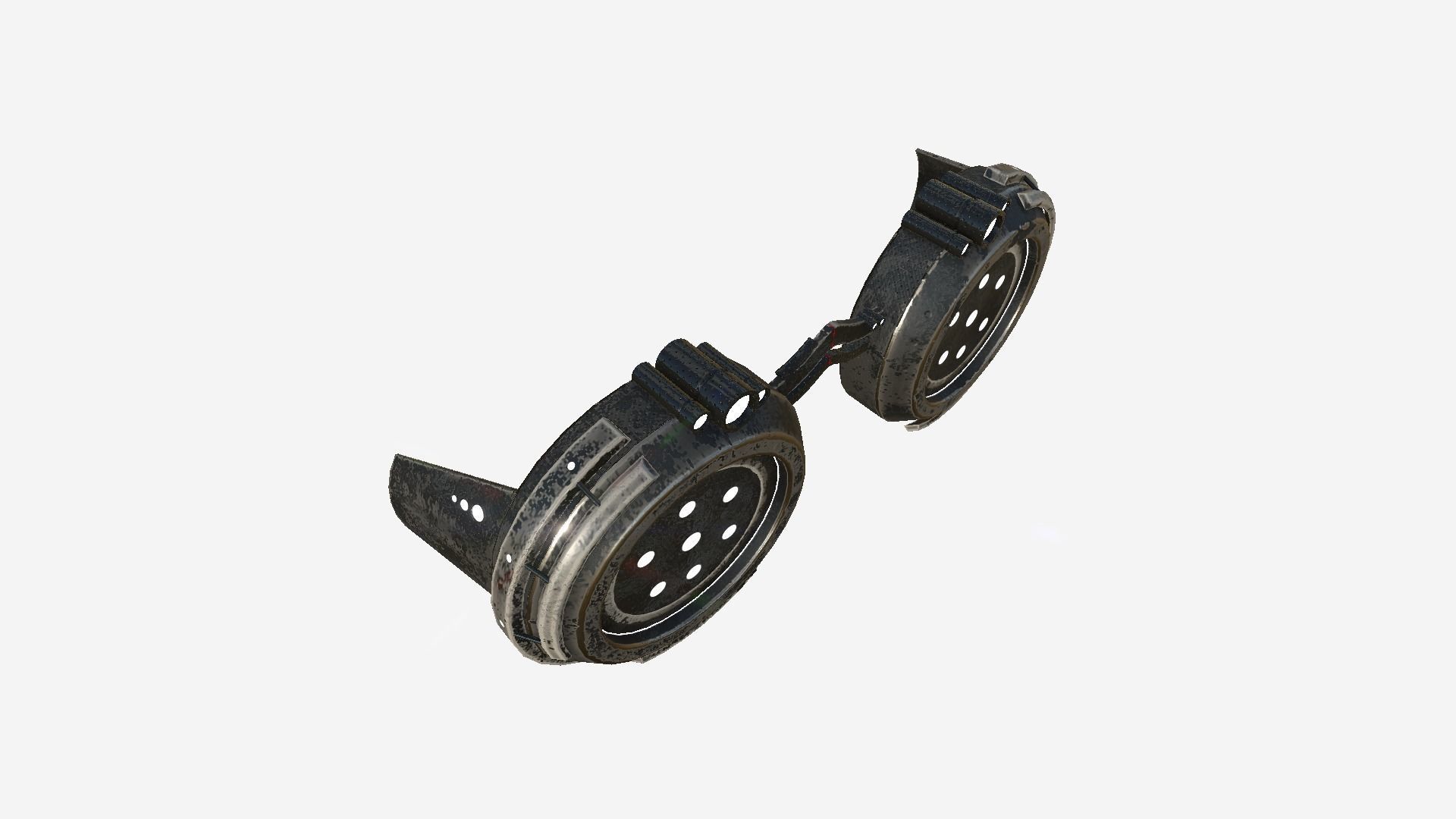 SciFi Glasses G05 Metal - Character Design Fashion Low-poly 3D model_3