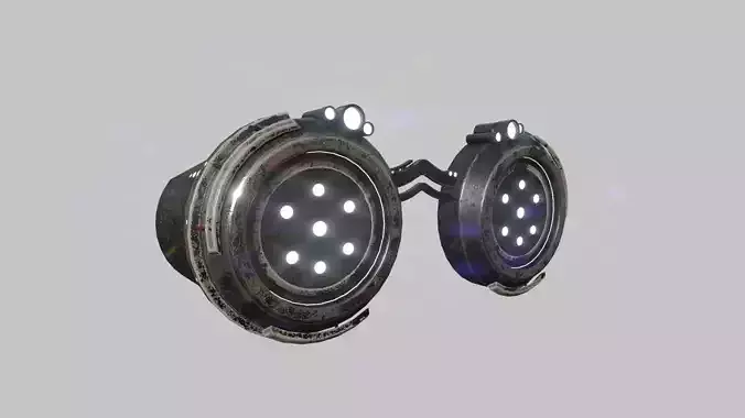 SciFi Glasses G05 Metal - Character Design Fashion Low-poly 3D model