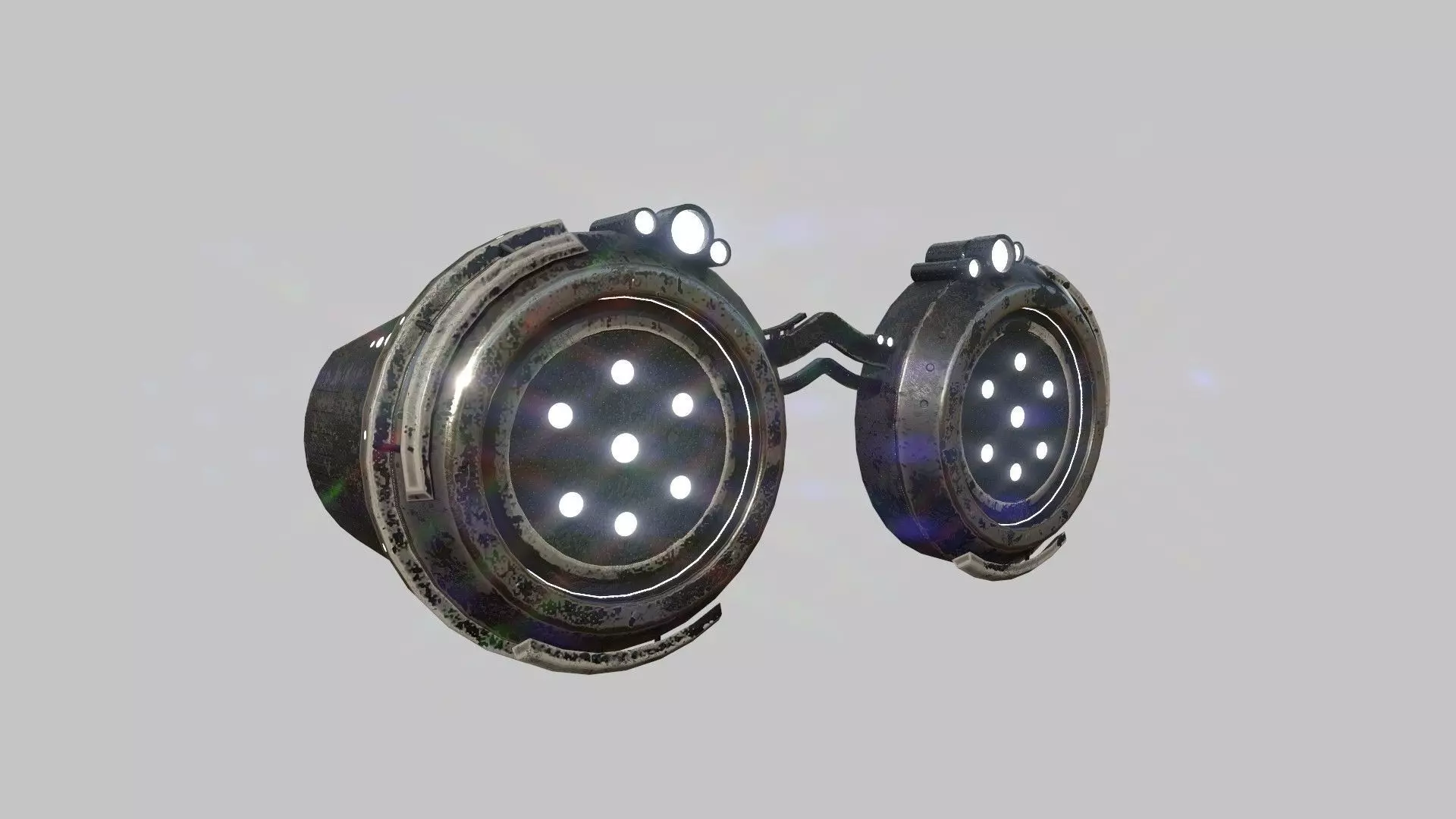 SciFi Glasses G05 Metal - Character Design Fashion Low-poly 3D model_0