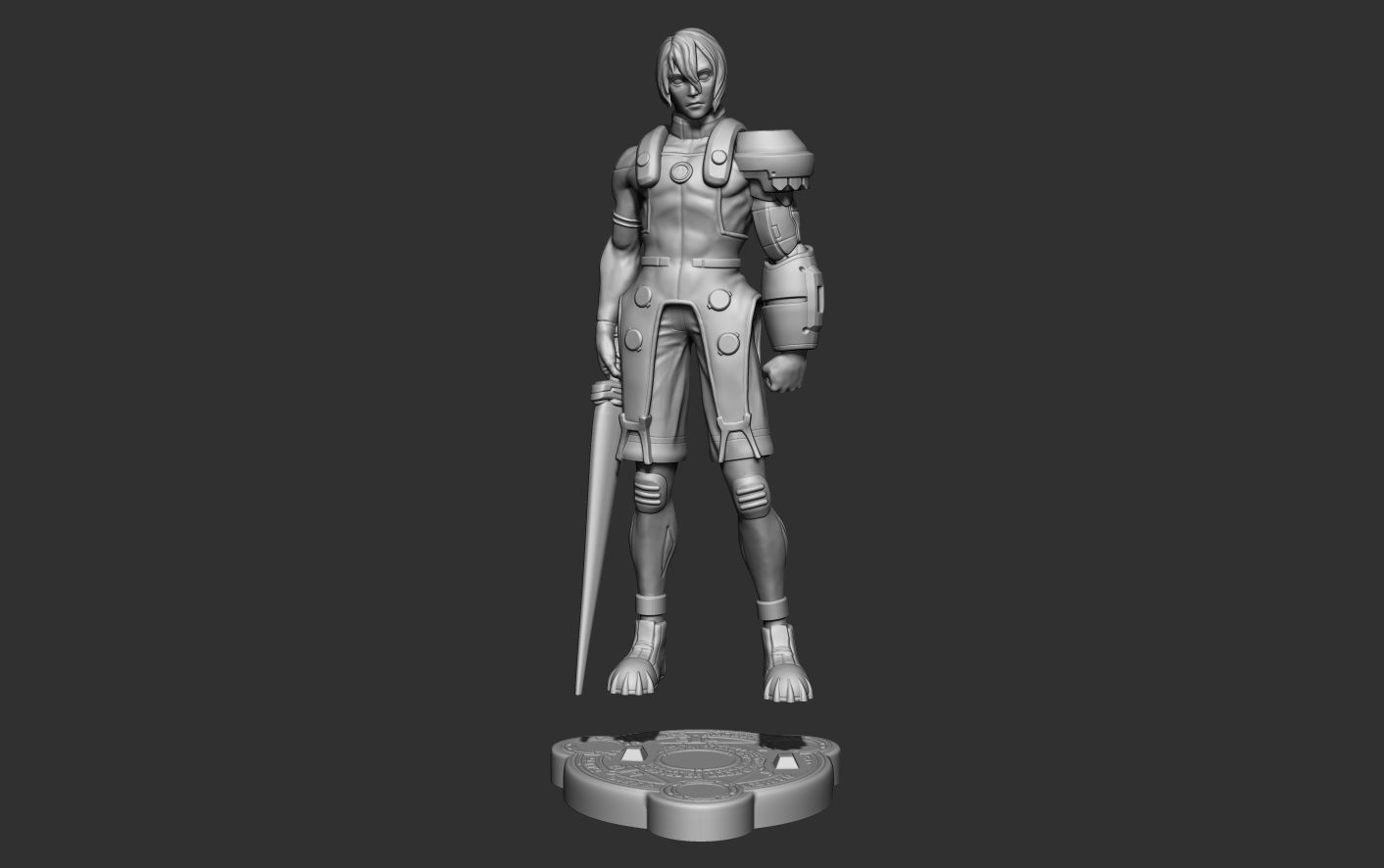 PSO HUmar character model 3D print model_4