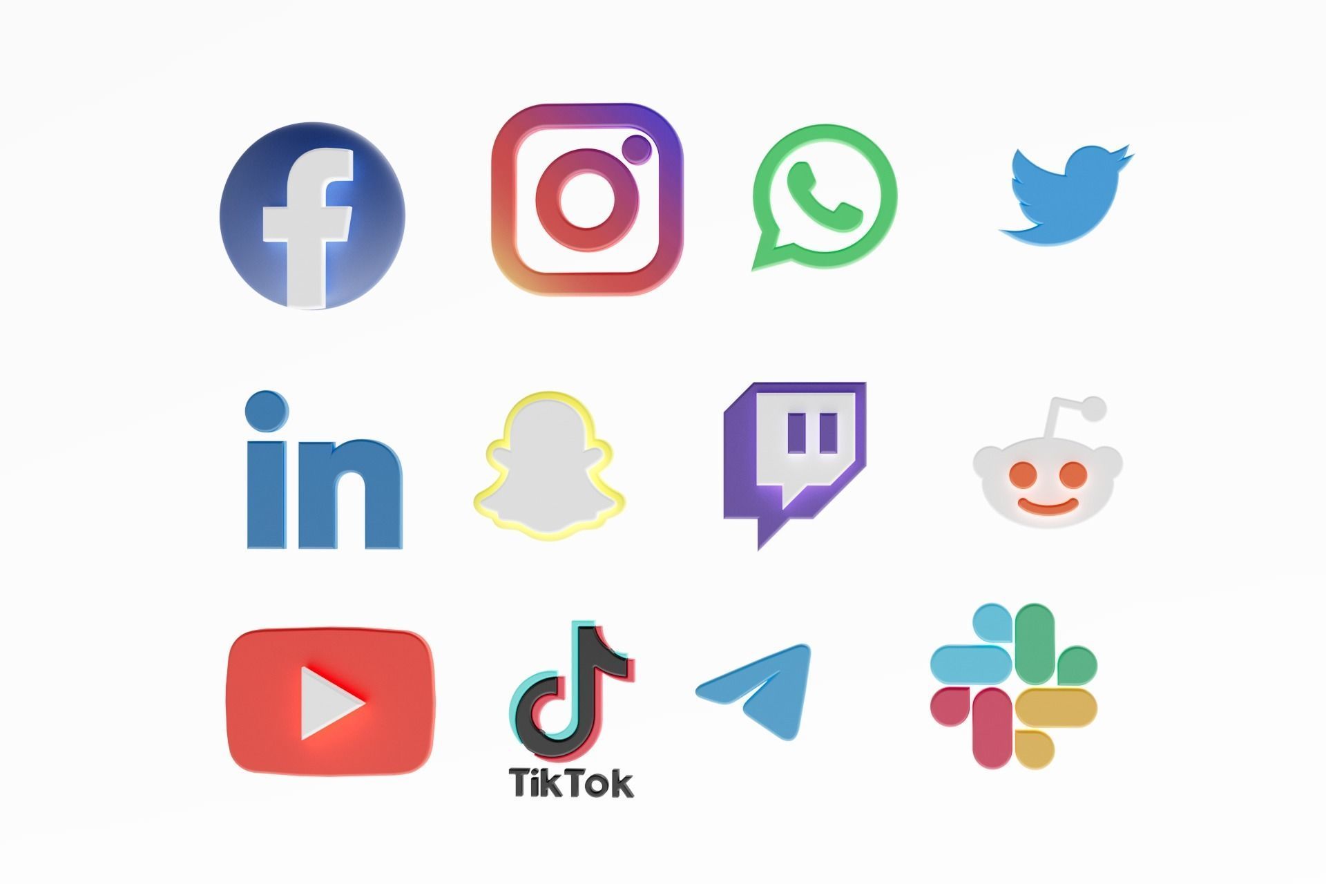 3D Social media icons 3D model_67