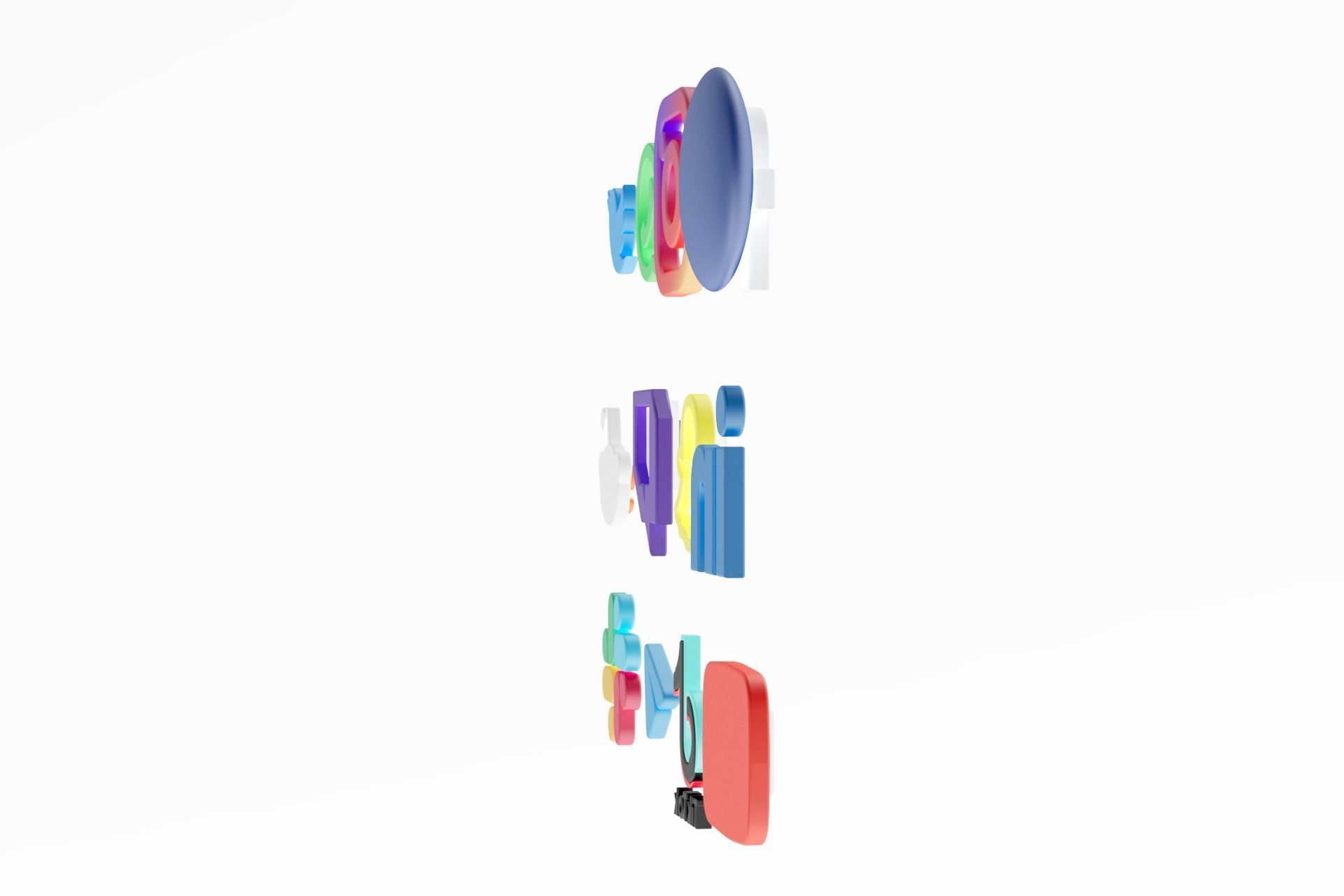 3D Social media icons 3D model_25