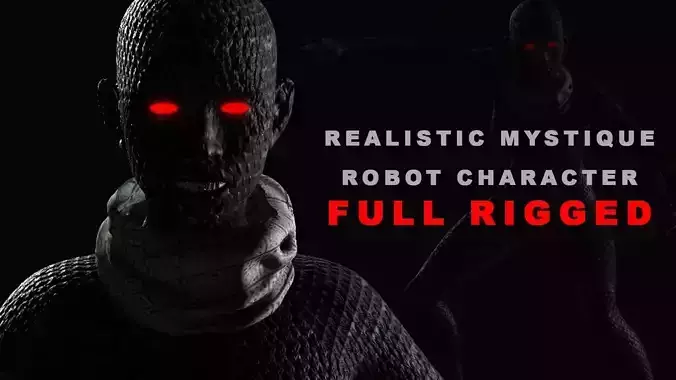 Mystique Robot Character Monster 3D Model Full Rigged 