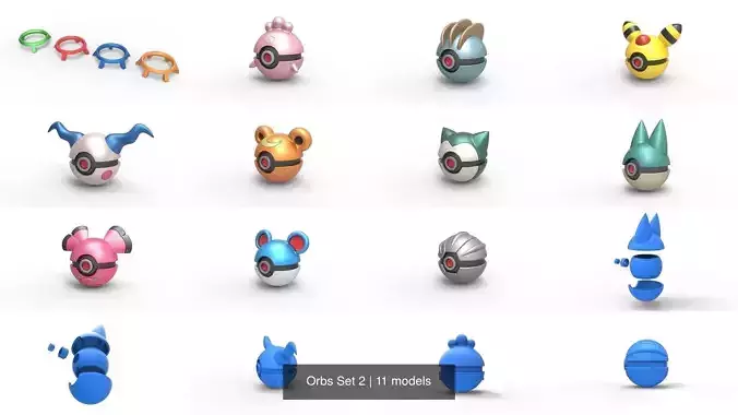 Orbs Set 2 3D Model Collection