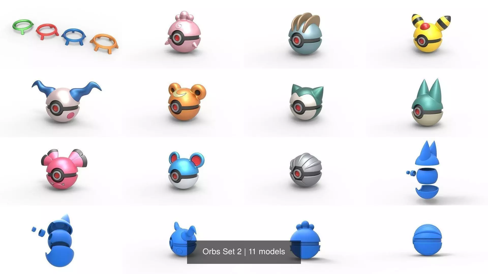 Orbs Set 2 3D Model Collection_0