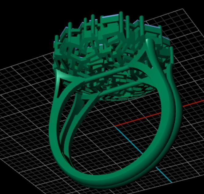 rings diamond 3D print model_2