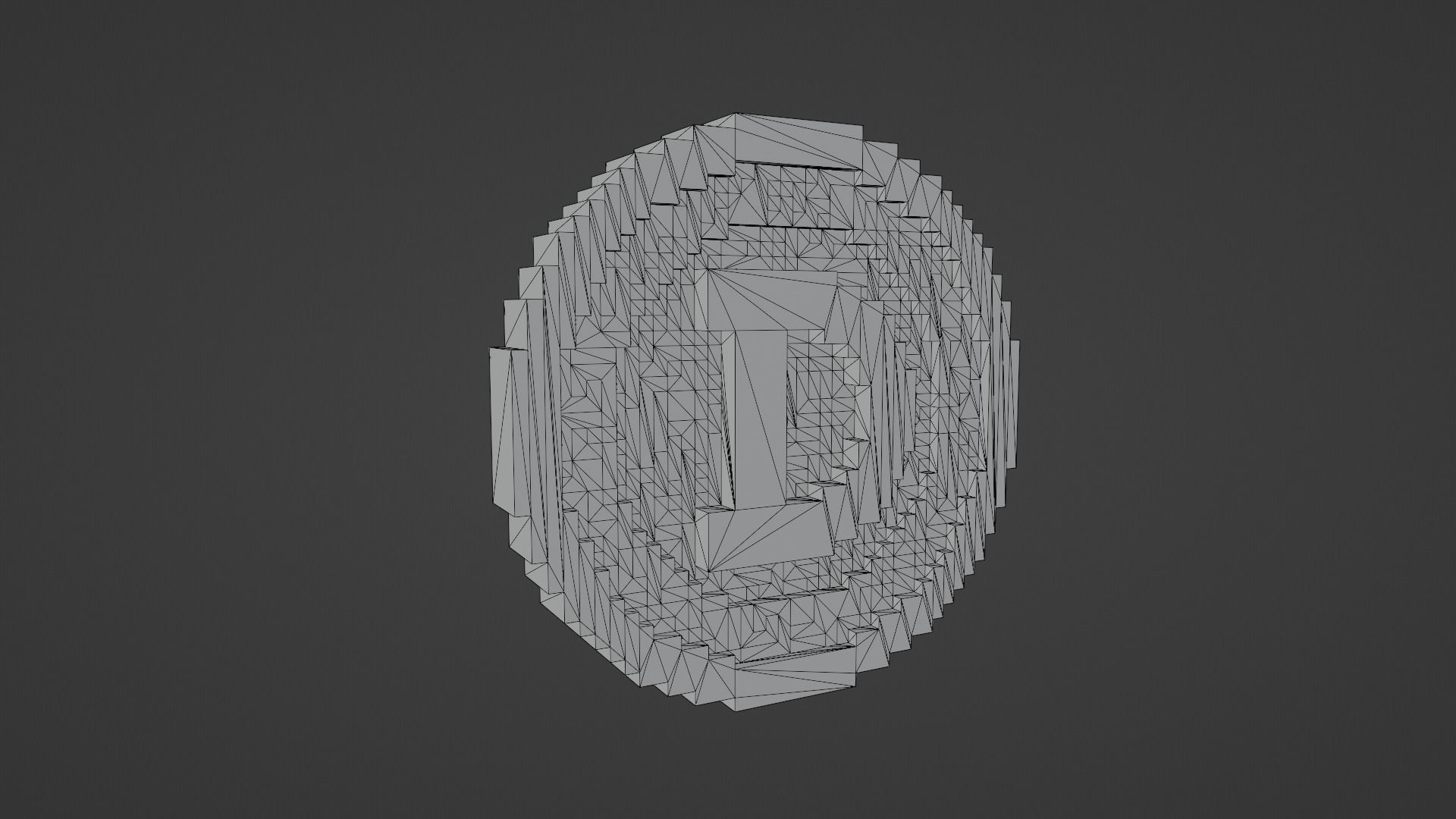 Voxel Dogecoin  Low-poly 3D model_8