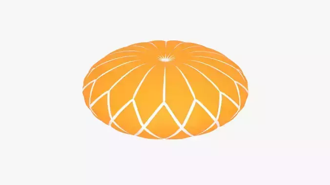 Round decorative yellow pillow