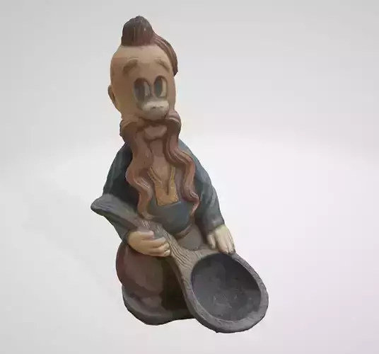 kozak2 figurine of man holding basket