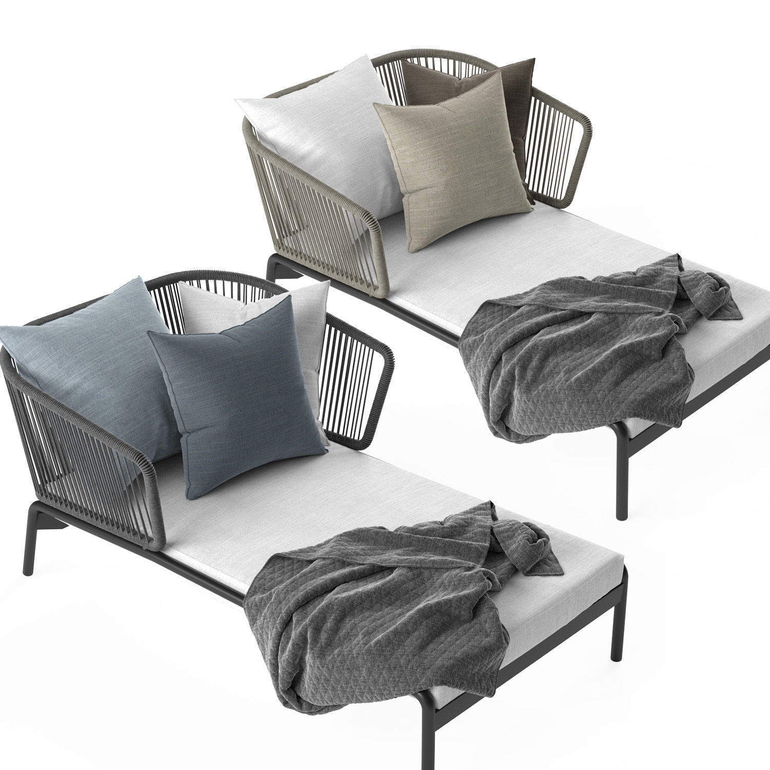 Spool Long Chair 3D model_5