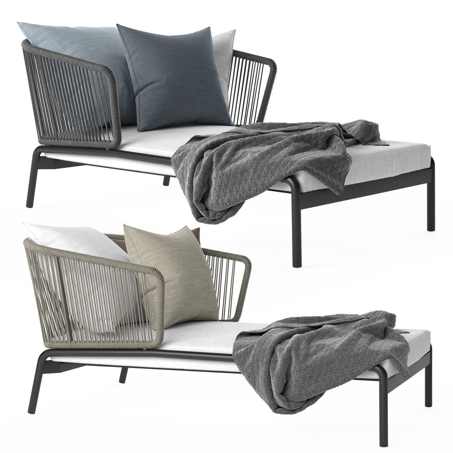 Spool Long Chair 3D model_3