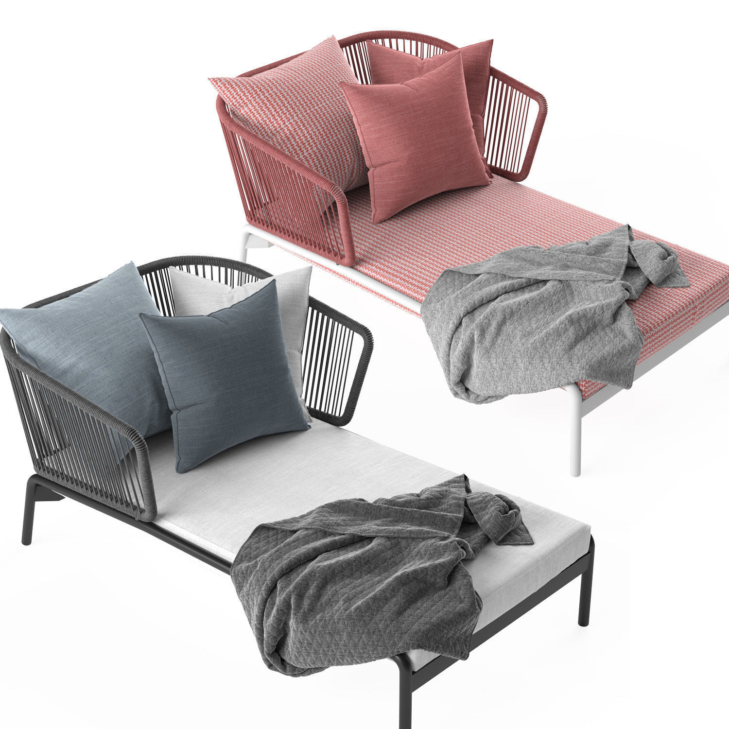 Spool Long Chair 3D model_6