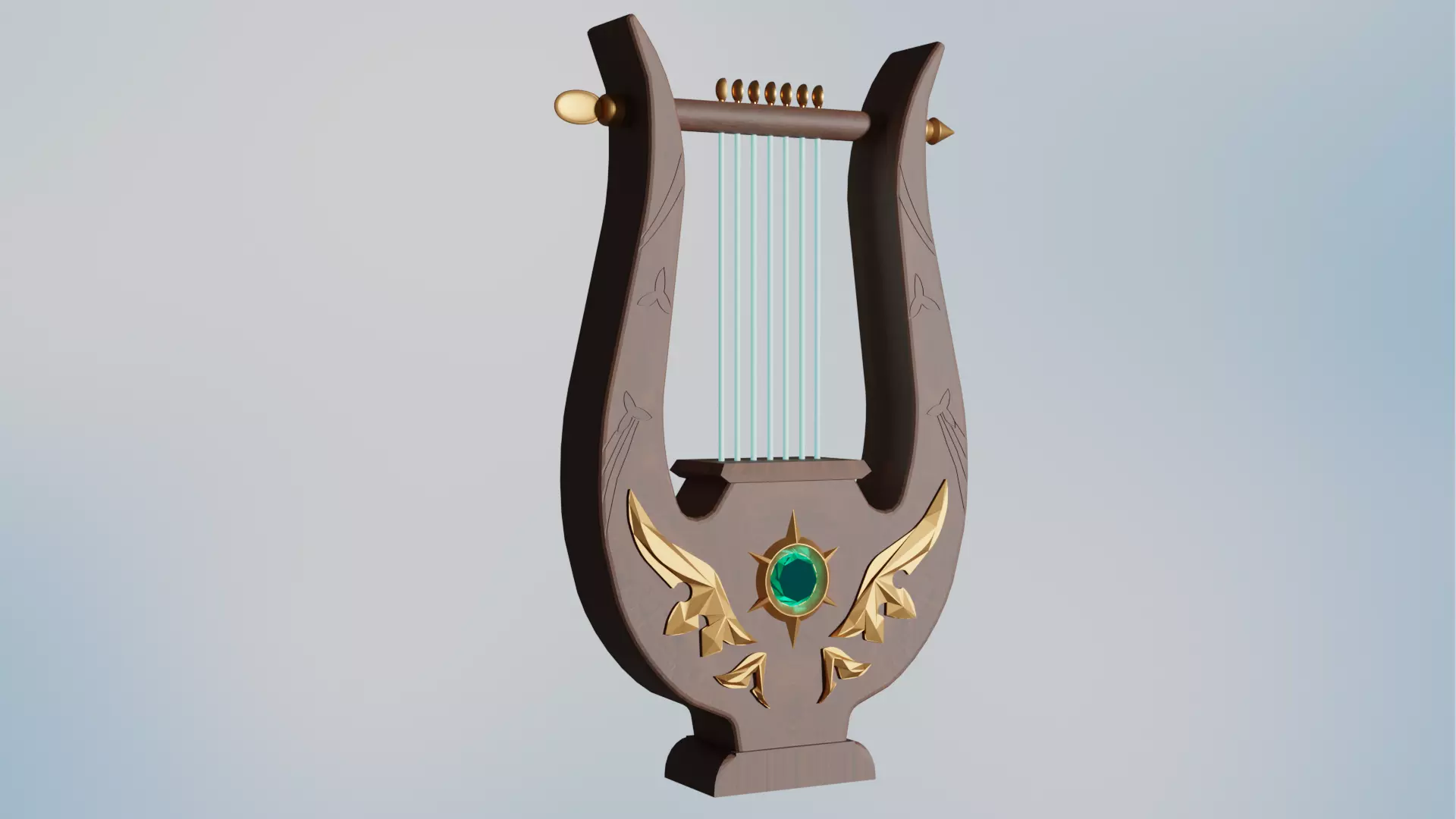 Genshin Impact - Ventis harp 3D print model_0